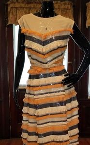Eva Mendes Fringe & Sequence Dress